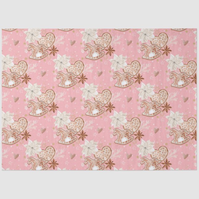 Papel De Seda Whimsical Christmas Cookie Design (Frente )