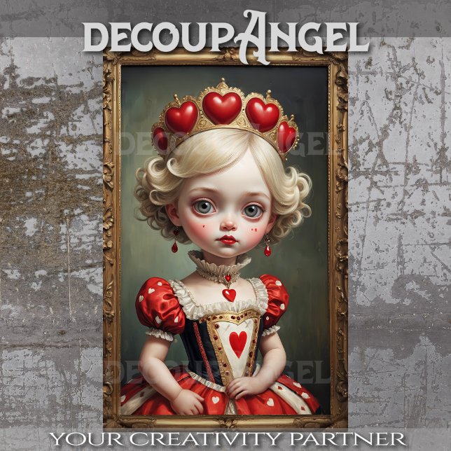 Papel De Seda Whimsical Heart Princess - Decoupage - (Criador carregado)