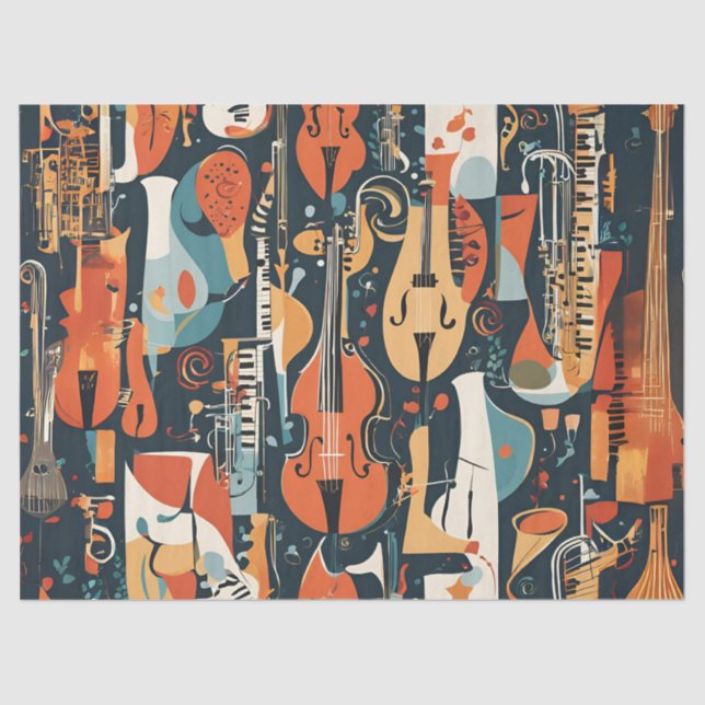 Papel De Seda Whimsical Jazz Vibes (Frente )
