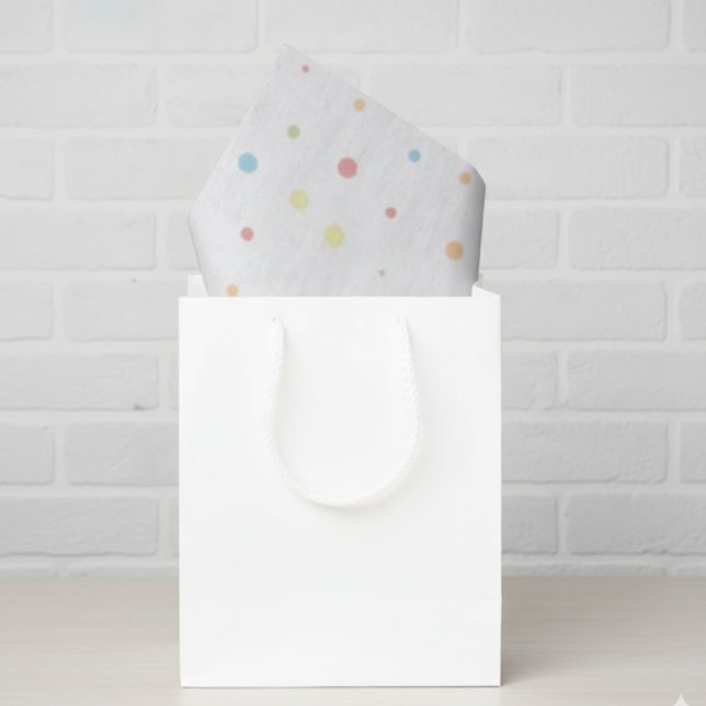 Papel De Seda Whimsical Pastel Polka Dot Christmas Tree (Pastel polka dot tissue paper)