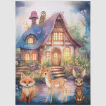 Whimsical Woodland Animals & Cottage
