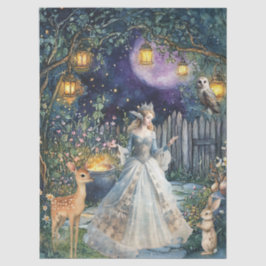 Papel De Seda Whimsical Woodland Animals & Fairy Decoupage Paper