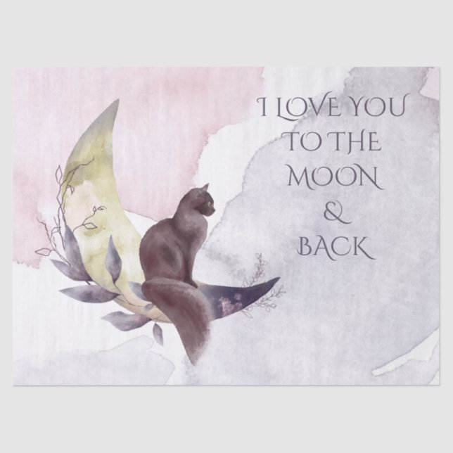 Papel De Seda Whimsso Cat Moon Say (Frente )