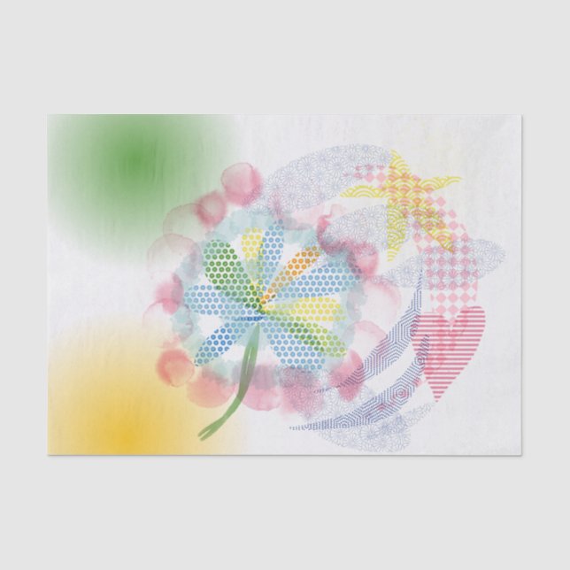 Papel De Seda Whimsy Pastel Collage (Frente )
