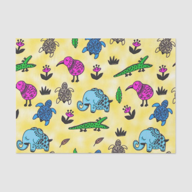 Papel De Seda Whirlwind animal (Frente )