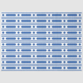 Papel De Seda White Blue Bone Inlay Dots Border Decoupage Paper