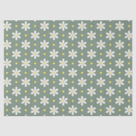 Papel De Seda White Daisies Pattern Custom Background