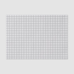 Papel De Seda White Dots on Cinza Issue Paper
