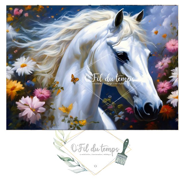 Papel De Seda White horse majesty v1 (Criador carregado)