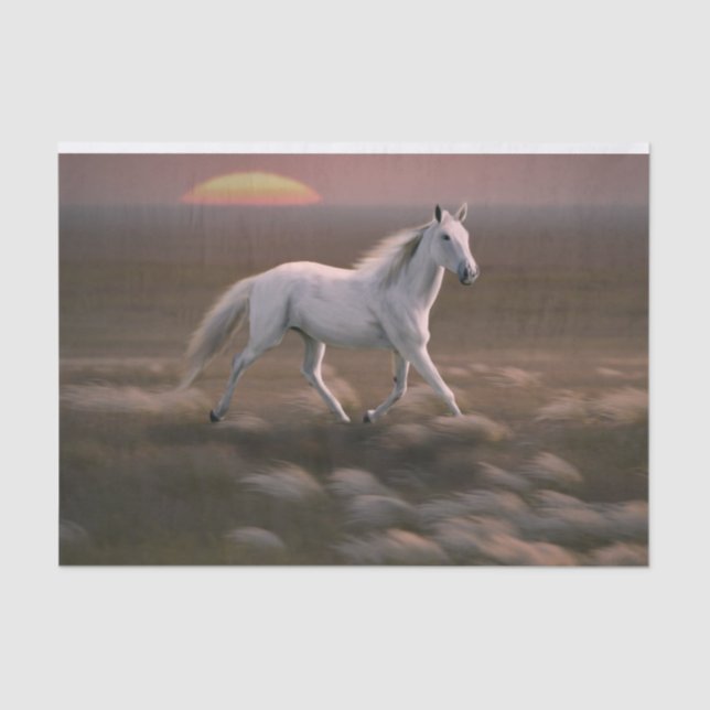 Papel De Seda White Horse Tissue Paper (Frente )