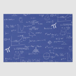 Papel De Seda White Mathematic Formulas Equations Blue