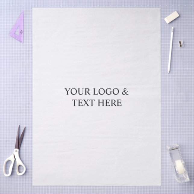 Papel De Seda White Personalized – Your Logo & Text Here (Arte )
