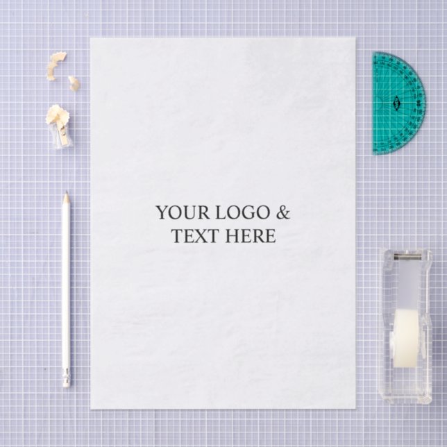 Papel De Seda White Personalized – Your Logo & Text Here (Arte )
