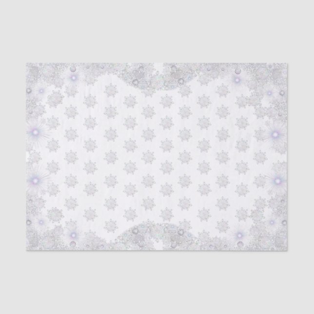 Papel De Seda white snowflake (Frente )