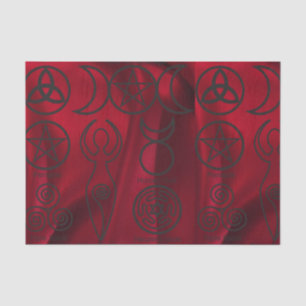 Papel De Seda Wiccan,wicca,pagan,triquetra,pentáculo,triplo