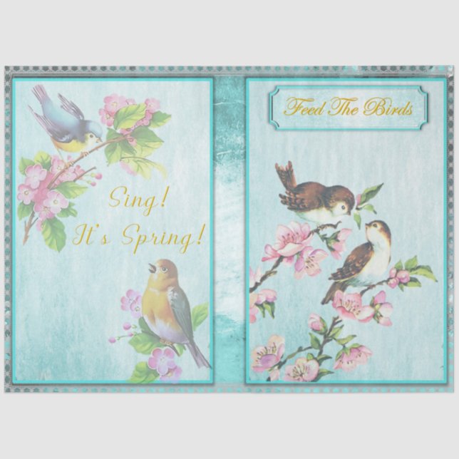 Papel De Seda Wild Bird Series Design 5 (Frente )