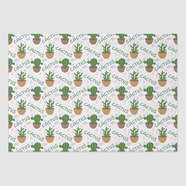 Papel De Seda Wild Cactus Pattern (Frente )