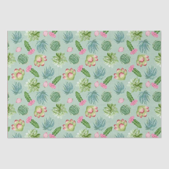 Papel De Seda Wild Cactus Pattern (Frente )