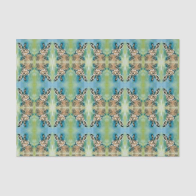 Papel De Seda Wild Hare Exuberance Pastel Art (Frente )