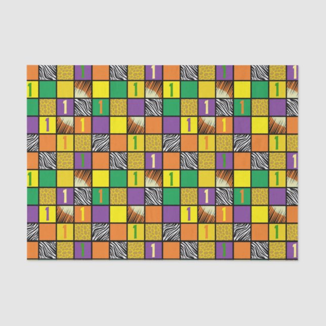 Papel De Seda Wild One Safari Party Kid (Frente )