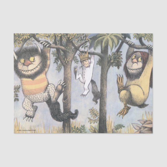 Papel De Seda Wild Things and Max Swinging From Trees (Frente )
