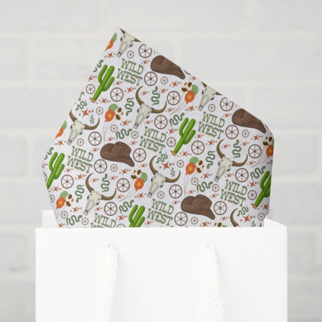 Papel De Seda Wild West Tissue Paper (Sacola de presentes)