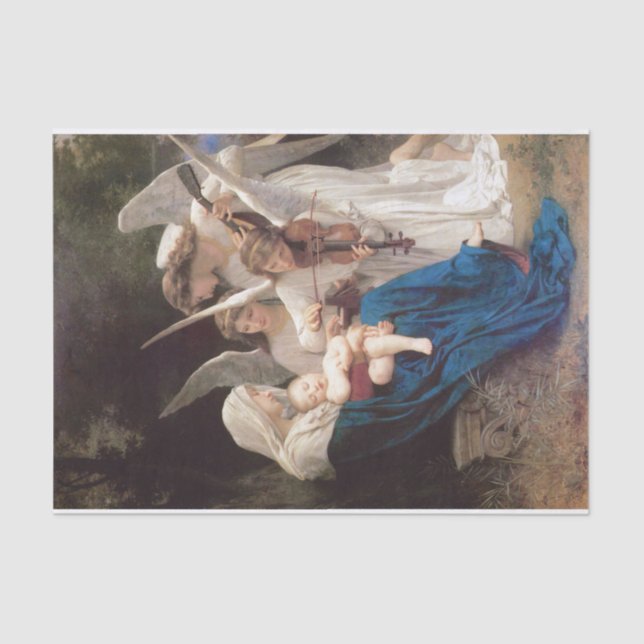 Papel De Seda William Adolphe Bouguereau| Música dos anjos (Frente )