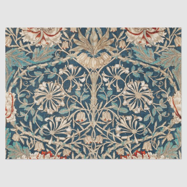 Papel De Seda William Morris Antique Honeysuckle Floral (Frente )