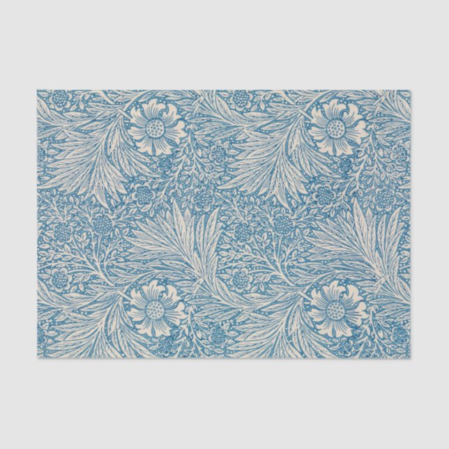 Papel De Seda William Morris - Art Nouveau Blue Marigold (Frente )