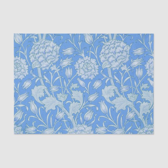 Papel De Seda William Morris - Art Nouveau Wild Tulips - Azul (Frente )