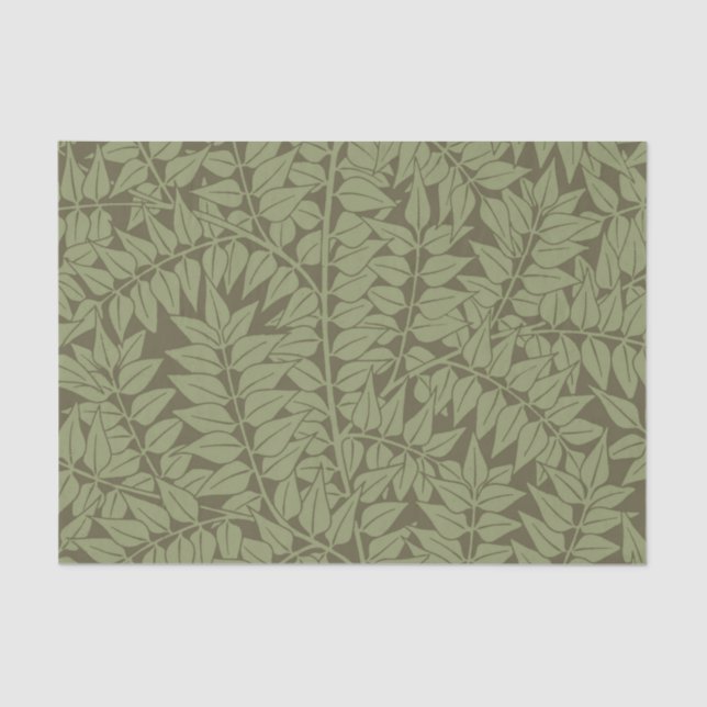 Papel De Seda William Morris Branch Deixa Wallpaper (Frente )