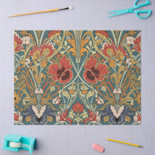 Papel De Seda William Morris Compton Floral Art Nouveau Pattern