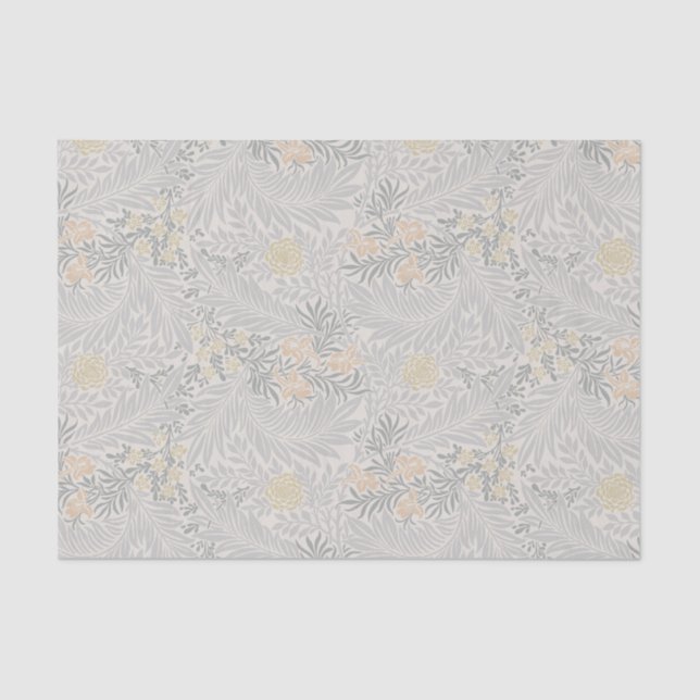 Papel De Seda William Morris Coral & Sage Larkspur Pattern (Frente )