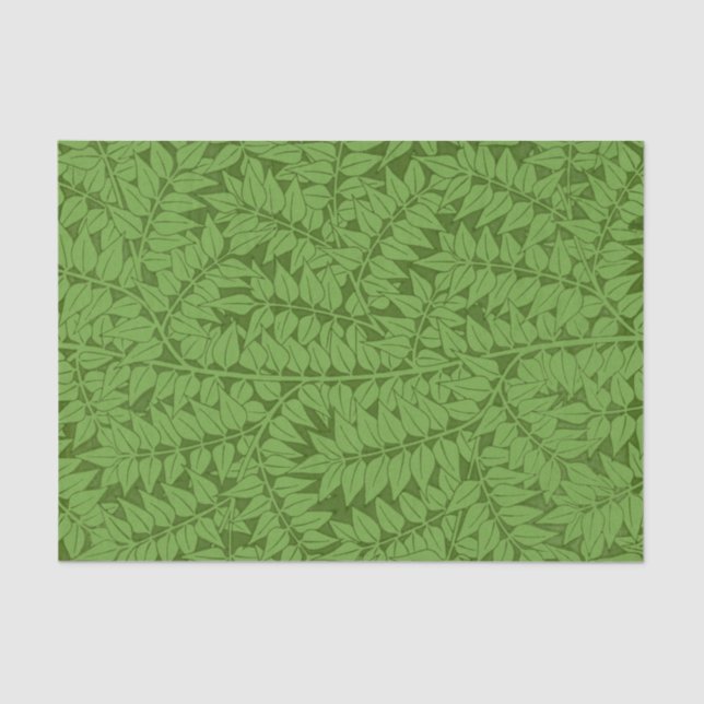 Papel De Seda William Morris Fern Nature - Livro Verde (Frente )