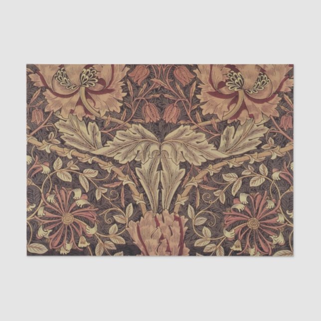 Papel De Seda William Morris Honeysuckle Arte clássica em inglês (Frente )