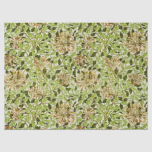 Papel De Seda William Morris Honeysuckle Flores Verdes