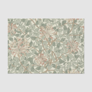 Papel De Seda William Morris Honeysuckle Green Floral