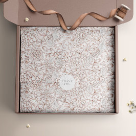 Papel De Seda William Morris Ink Tulips Vintage Retro Floral