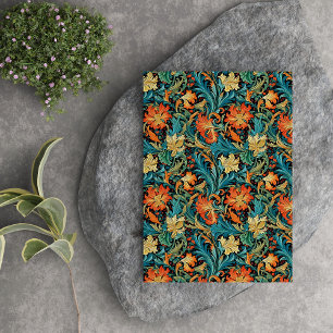 Papel De Seda William Morris inspirou amarelo-pastel de cobre