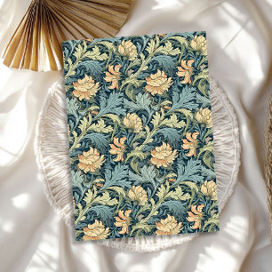 Papel De Seda William Morris inspirou creme cor-de-rosa pálido a