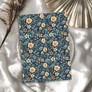 Papel De Seda William Morris inspirou flores pastosas de marfim