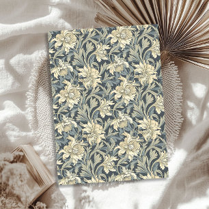 Papel De Seda William Morris inspirou marfim creme verde empoeir