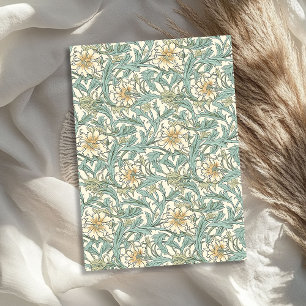 Papel De Seda William Morris inspirou marfim verde pastel