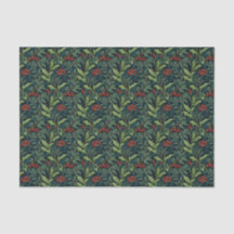 William Morris Inspirou Red Holly Berry Natal