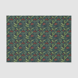 Papel De Seda William Morris Inspirou Red Holly Berry Natal