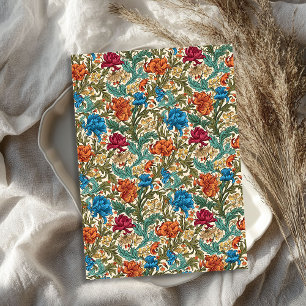 Papel De Seda William Morris inspirou terracotta pastel azul