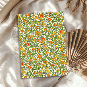 Papel De Seda William Morris inspirou um vibrante pêssego verde-