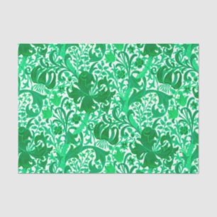 Papel De Seda William Morris Iris e Lily, Jade Green