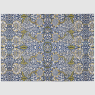 Papel De Seda William Morris Kennet Blue White Decoupage