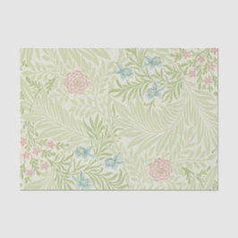 Papel De Seda William Morris - Larkspur - Flores e Folhas Rosa